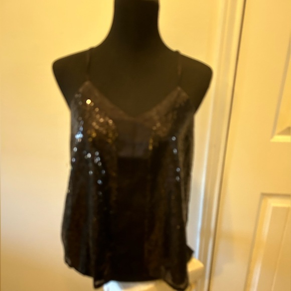 Andree by Unit Womens Racerback Sequins Tank Black NWT Small - Picture 2 of 8